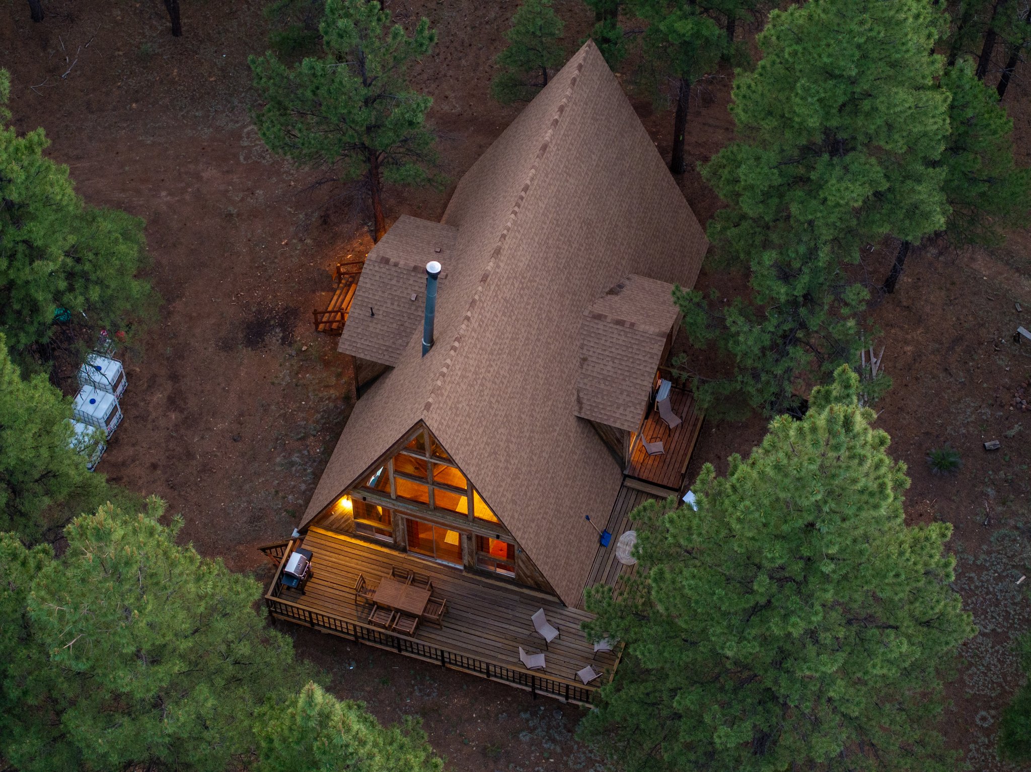 Outdoor Deck and Pines